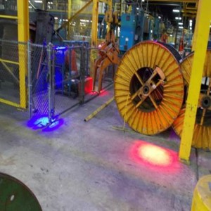 120W Red and Blue Overhead Crane Warning Light