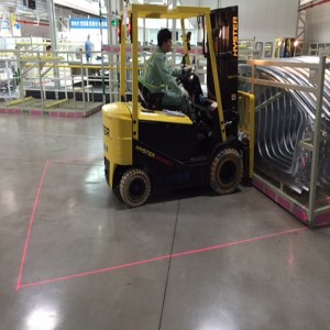 Red or Green Laser Forklift Safety Light for Warehouse