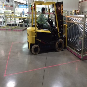 Laser Red Zone Light Forklift Warning Light for Warehouse Safety